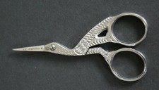 Fadenschere Storchenschere Nähschere Schere silber