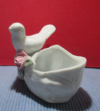 Vogel mit Schale Porzellan/