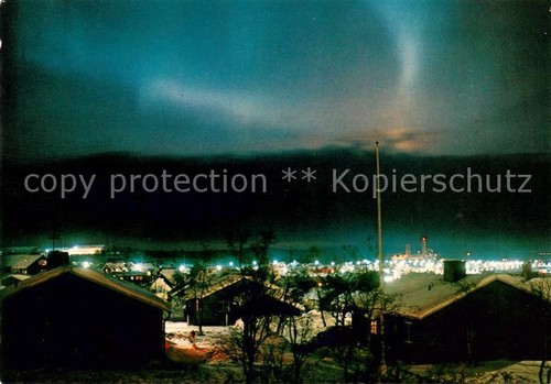 Kiruna norrsken oever - norrsken, staden