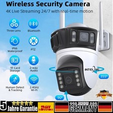 4K 9MP Überwachungskamera Aussen 8X ZOOM WLAN PTZ WiFi IP Kamera Outdoor Alert