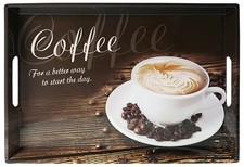 Serviertablett Melamin Braun