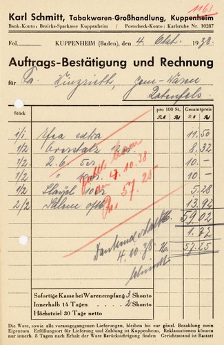 Rechnung schmitt kuppenheim - schmitt,