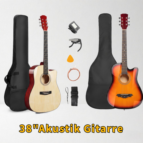 Glarry akustikgitarre - 38",
