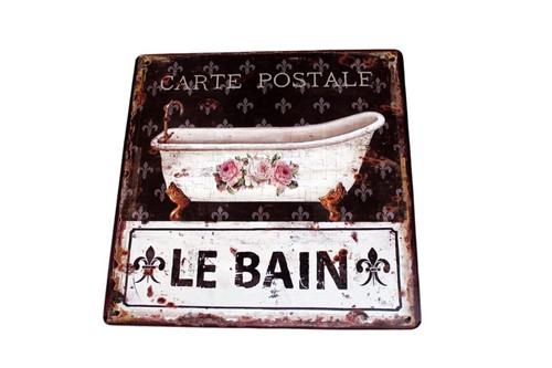Shabby blechschild badewanne - shabby,