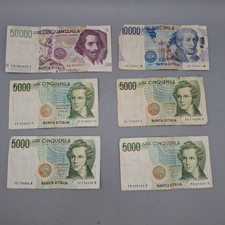 90.000 italienische Lire Lira Banca d'Italia Papiergeld alte Geldscheine Lot B09