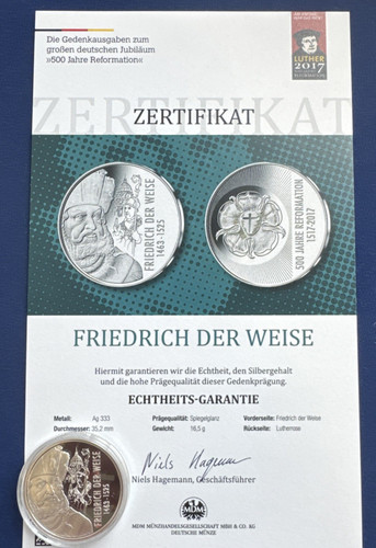 Silber-Gedenkprägung