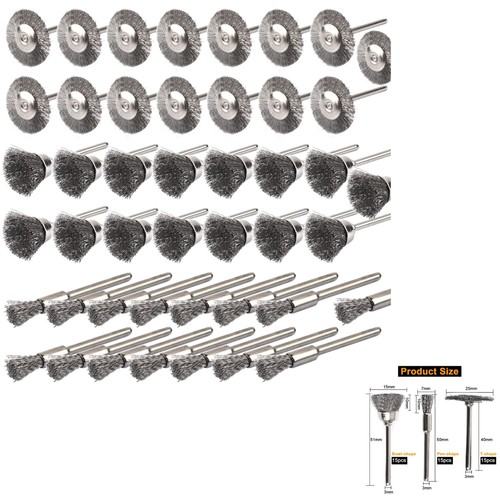 Drahtbürsten set teilig - drahtbürsten-set,, 45-teilig