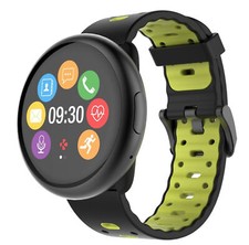 MyKronoz ZeRound2 Smartwatch, Touchscreen, schwarz Silikonband  
