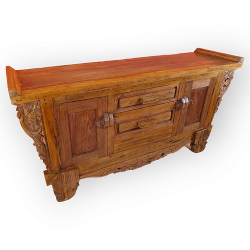 Teak massivholz sideboard - teak,