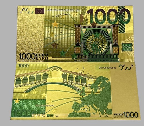 1000 euro schein 24k - 1000, euro-schein