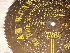 Am wunderschönen Rhein Gloriosa Blechplatte 19,5cm antique music box disc 7 5/8"