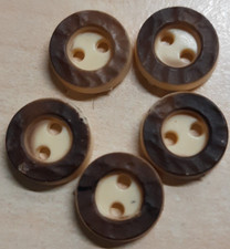 5 Trachtenknöpfe, Kunststoff