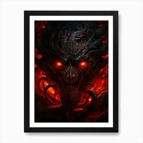 Diablo kunstdruck gerahmt - diablo,