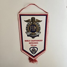 Wimpel Motocross MX MC Vintage CSSR 1985 Pennant FIM World Championship 125 ccm
