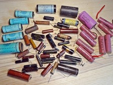 Konvolut 50x Teer-Kondensator 30er 40er Jahre f. Röhrenradios, zum neu befüllen