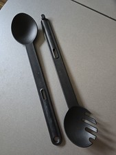 Tupperware Combinette Salatbesteck 2-teilig Schwarz zur Zange steckbar