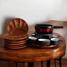  Vintage Fondueservice aus