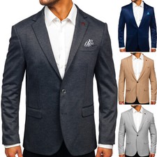 Sakko Herrensakko Anzug Sweatjacke Basic Unifarben Motiv Herren Mix BOLF Casual