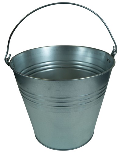 Zinkeimer silbergrau 15l eimer - silbergrau,