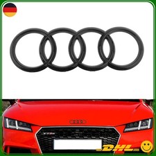 1x für Audi TT Glänzend Schwarz Emblem 250mm Motorhaube Ringe Abzeichen