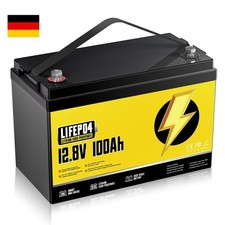 12V 100Ah LiFePO4 Akku Lithium Batterie BMS Solaranlage Wohnmobil Solarbatterie