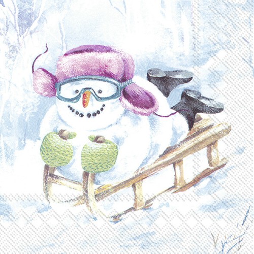 Hoppla schneemänner mit ski - mit,