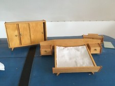 Puppenstuben-Schlafzimmer Moebel 6 tlg.50er/60er