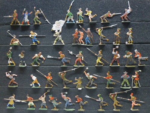 Zinnfiguren bauern ritter - 42,
