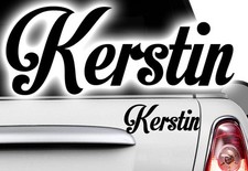 1x Name 10cm Schrift Auto Aufkleber Sterne Sticker Wunschnamen Blumen Tattoo