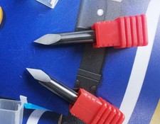 2 VHM Gravierstichel Ø6 Stichel Fräser Gravurfräser Pyra 50° Graviermaschine