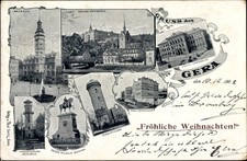 Ak Gera in Thüringen, Rathaus, Schloss Osterstein, Gymnasium,... - 3606610