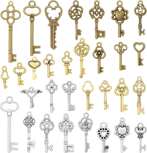 Vintage schlüssel charms set - vintage,