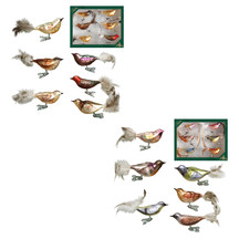 Krebs Glas Lauscha Vogel Set -