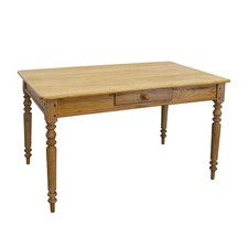 Tisch Esszimmertisch Vintage Look aus Weichholz mit Schublade L: 134 cm -11860-