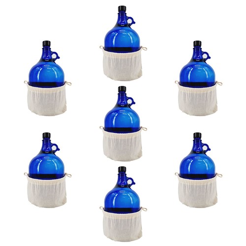 Glasballon blau liter mit - glasballon, 5