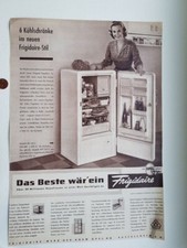 Kühlschrank von ADAM OPEL AG Frigidaire Anzeigen von 1956 und 58