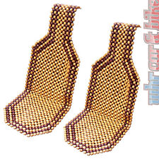 2x Holzkugel Sitzauflage beige Sitzaufleger Massage Holzperlen 39x127cm