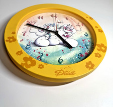 Diddl Uhr Wanduhr Diddlina 90er Sammeln gelb Kinderzimmer Diddlmaus Ø 25cm
