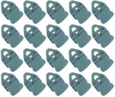 20 MINI CLIP GRAU Spann Fix Halter Spanner Klammer Molton Planen Banner Klemmöse
