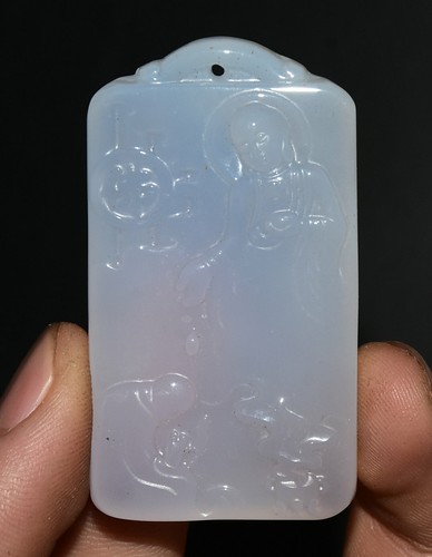 5cm old chinese white jade - old,