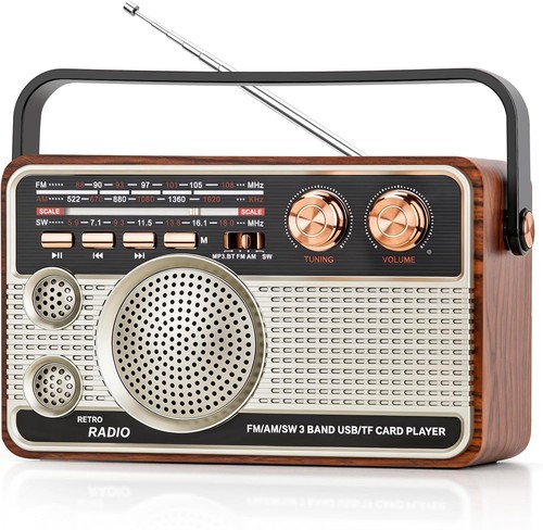 Retro radio mit bluetooth - radio, tf