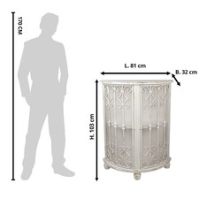 Wandschrank Weiß, Holz und