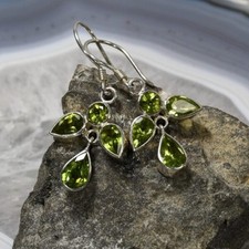 Peridot Ohrring, 925er Silber