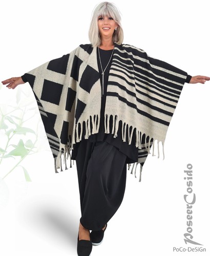 Lagenlook poncho pullover - poncho,