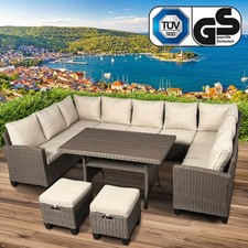 BRAST Polyrattan Garten Sitzgruppe FAMILY braun/beige - 2.Wahl