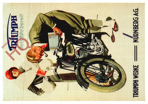 Ansichtskarte motorrad - ansichtskarte-:,