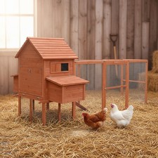 Hühnerhaus XXL Freilaufgehege Holz Gefügelstall Hühnervoliere Kaninchenstall 🐓