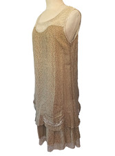 Elegantes Midi Damen Kleid Braun Gefüttert G194P Größe 36,38,S von Soggo