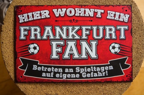 Blechschild für fußball fans - blechschild,