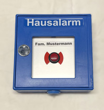 Türklingel Druckknopfmelder Türklingelknopf Feuerwehr Haustürklingel Heka blau